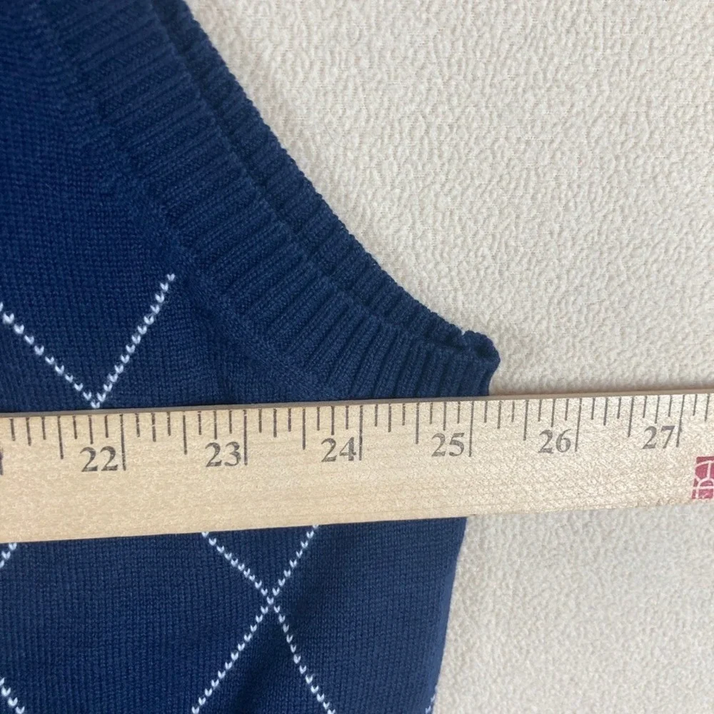 Bobby Jones Mens Sweater Vest‎ XXL Navy Argyle Golf Dark Academia Grandpacore